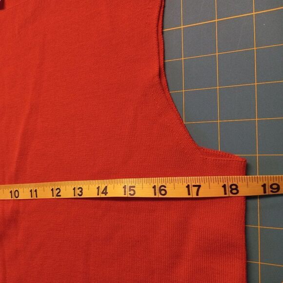 Coldwater Creek Womens 2X Orange Red Tank Sweater  - Picture 4 of 6